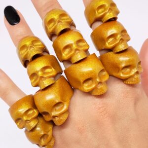 Anillo calavera 24 quilates