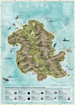 Mapa La Isla póster